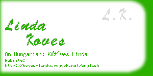 linda koves business card
